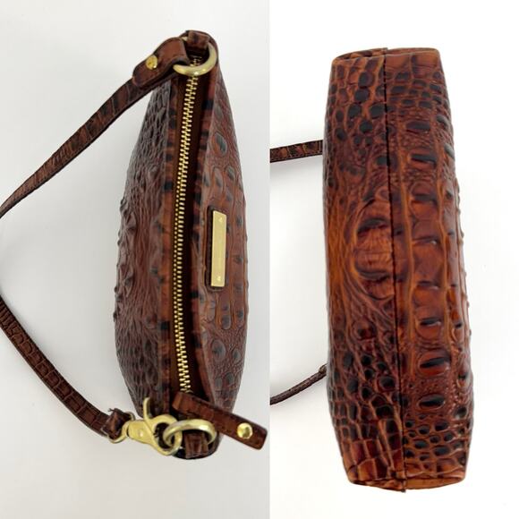 Brahmin Lorelei Convertible Mini Shoulder Bag Wristlet Pecan Melbourne Leather - Picture 9 of 15